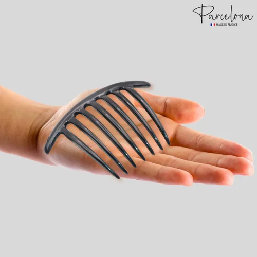 Miniatura 8 de Parcelona French Twist - Juego de 2 peines de celuloide de 4 pulgadas (4.0 in), flexibles, duraderos, antideslizantes, accesorios para el cabello
