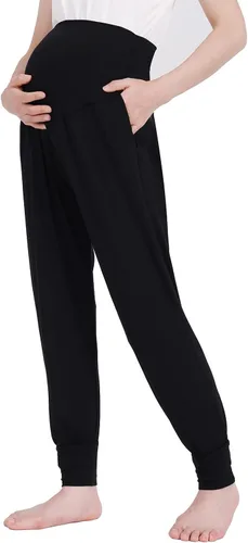 Miniatura 3 de Yawrut Pantalones de maternidad para mujer, elásticos, cómodos, casuales, con bolsillos
