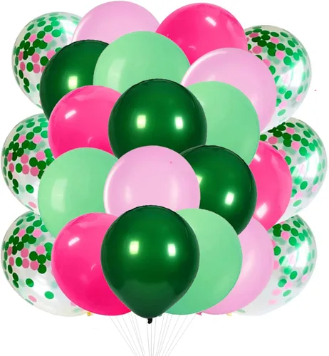 Miniatura 14 de We Moment Globos negros de 12 pulgadas color verde oscuro y dorado metálico cromado con globos de confeti, para baby shower, decoración de fiesta