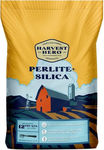EasyGo Product Harvest Hero Perlita con sílice para mezcla de tierra para macetas, esquejes de raíces, recipientes y cultivo hidropónico, grado
