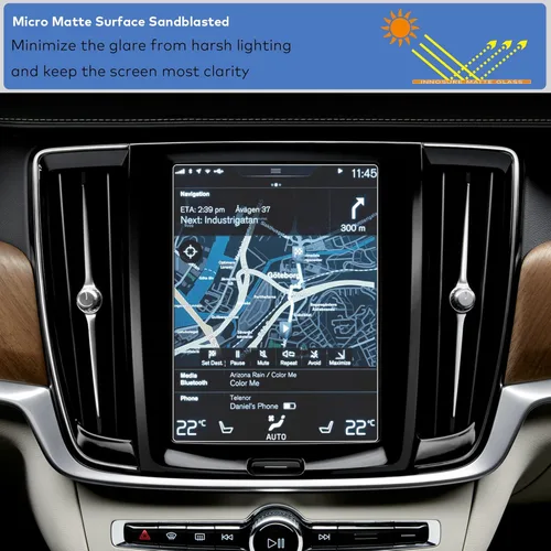 Miniatura 4 de Protector de pantalla de vidrio templado para Volvo EC40 / EX40 / S60 / S90 / V60 / V60 / V90 / XC40 / XC60 / XC90 de 8.7 pulgadas antirreflejos Mate