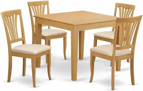Miniatura 17 de East West Furniture OXAV5-LWH-W Oxford - Juego de comedor de 5 piezas para 4 personas, incluye una mesa cuadrada y 4 sillas de comedor, 36 x 36