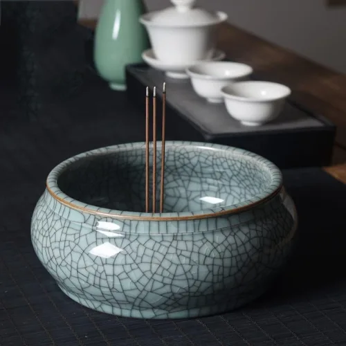 Miniatura 8 de BONAD Incense Holder Celadon Incense Burner Ceramic Large Incense Burner Household Plate Incense Sandalwood Tower Incense Living Room Incense Cone