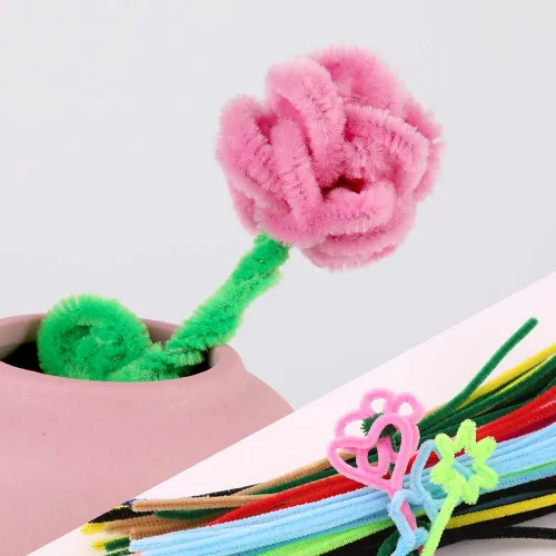 Miniatura 48 de Zlulary Juego de 100 limpiapipas de chenilla, de color sólido, para limpiar tuberías, manualidades, manualidades, decoración, tallos de felpilla Gris