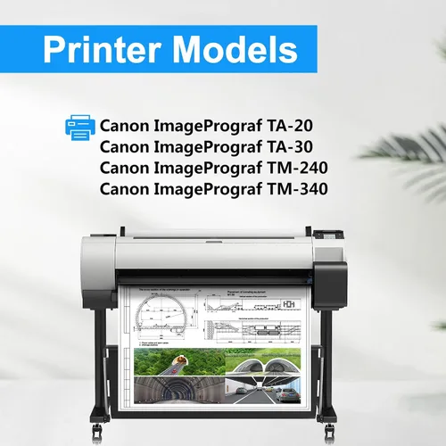 Miniatura 3 de LCL Cartucho de tinta de pigmento compatible de repuesto para Canon PFI030 PFI-030 PFI030Y PFI-030Y ImagePrograf TA-20 ImagePrograf TA-30 Amarillo