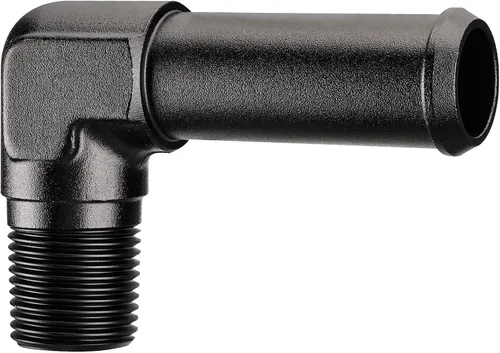 Miniatura 18 de EVIL ENERGY 3/8" NPT macho a 1/2" adaptador de montaje de púas 45 grados aluminio negro