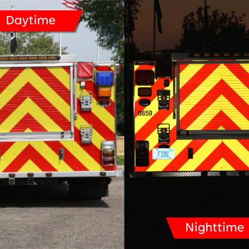 Miniatura 4 de Rollo de cinta reflectante roja 3M de 6" x 75', cinta microprismática de grado diamante 983-72NL para EMS, vehículos de emergencia y vehículos