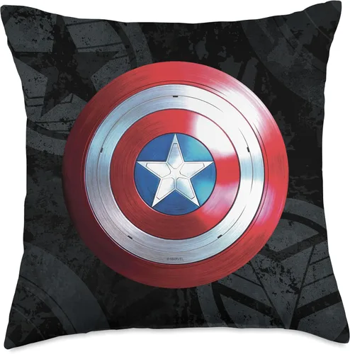 Marvel The Falcon and The Winter Soldier Captain America Shield - Almohada de 18 x 18 pulgadas, multicolor