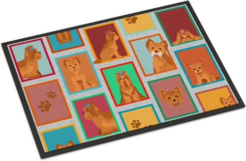 Miniatura 77 de Caroline's Treasures MLM1149MAT - Felpudo rojo Border Collie de 18 x 27 pulgadas, para interiores y exteriores, para entrada, antideslizante, Border