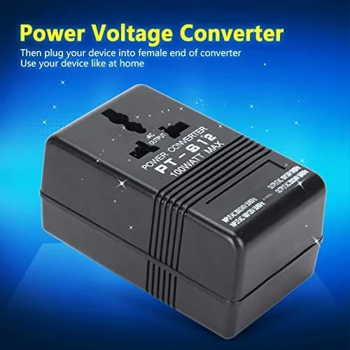 Miniatura 6 de PT-S12 Convertidor de voltaje de alimentación AC 100V-120V a 220V-240V Transformador elevador 50/60Hz para 100 equipos electrónicos