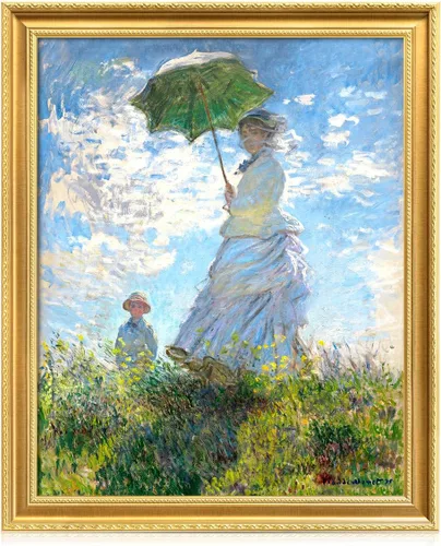 Miniatura 83 de Pinturas clásicas mundiales de Claude Monet Impresión giclée sobre lienzo alargado, pieza de galería para colgar y decorar el hogar, The CliffWalk