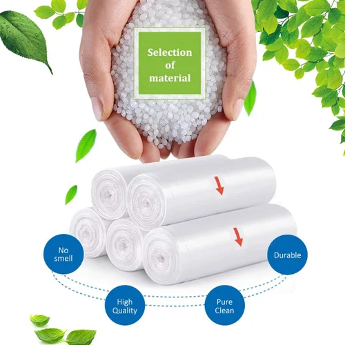 Miniatura 7 de Bolsas de basura de 1.2 galones, 210 unidades, bolsas de basura resistentes, bolsas de basura para baño, forros para cesto de basura, pequeñas