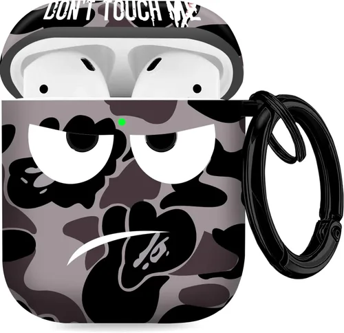 Miniatura 17 de Funda para Airpods, No Me Toques Funda para Airpods con Llavero/Cordón Funda Suave Bonita Resistente a Golpes para Mujeres y Hombres Compatible