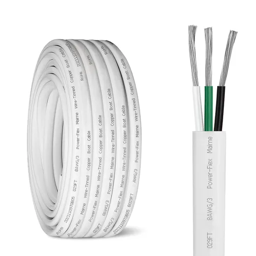 Miniatura 11 de Cable marino triplex de calibre 16, cable de cobre estañado para barco, 100 pies 16 AWG estándar USA OFC alambre de cobre libre de oxígeno