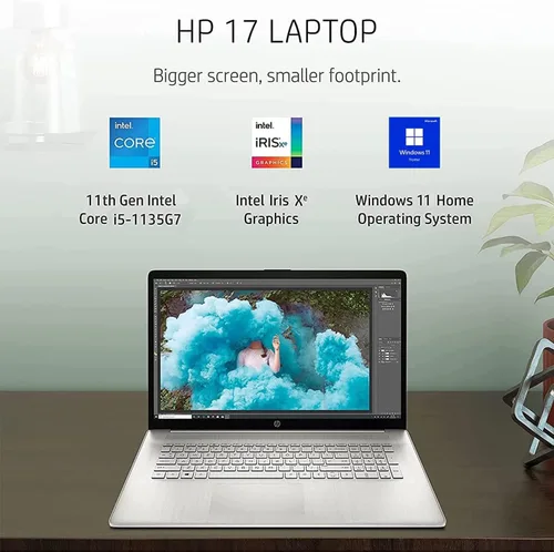 Miniatura 4 de HP Laptop 17, pantalla FHD IPS de 17.3 pulgadas, procesador Intel Core i5-1135G7 de cuatro núcleos, gráficos Intel Iris Xe, 16 GB de RAM, SSD PCIe