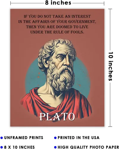 Miniatura 8 de Buzz Unplugged Inspirational Wall Art Poster The Affairs of Your Government, Plato 8x10 Unframed Motivational Wall Art & Positive Affirmations
