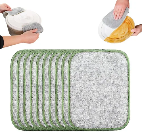 Trapos multiusos para lavar platos de alambre húmedo y seco, paños de limpieza milagrosos de alambre reutilizables, paño de limpieza antiarañazos 10