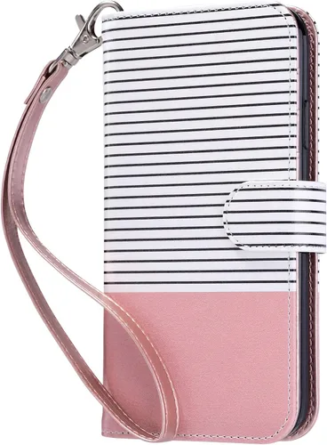 Miniatura 16 de ULAK Funda de piel sintética compatible con iPhone 11 con tarjetero y cierre magnético con función atril, a prueba de golpes, para iPhone 11 de 6.1
