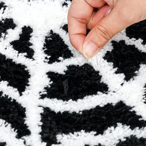 Miniatura 4 de FYSUIMU Alfombra de baño de telaraña negra para Halloween, alfombra de inodoro suave en forma de U, antideslizante, lavable, para el hogar, hotel