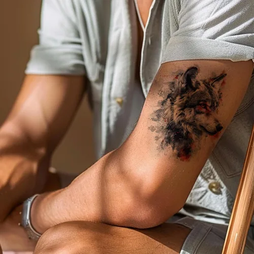 Miniatura 7 de Everjoy 25 hojas de calcomanías temporales de tatuajes de bestia dura, 12 hojas de tatuajes falsos de animales de acuarela de brazo grande, 13