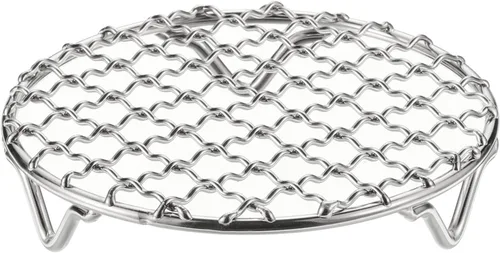 Miniatura 19 de HARFINGTON Rejilla Redonda de Cocina de 6.5 Pulgadas de Acero Inoxidable 201 con Alambre Cruzado para Barbacoa, Parrilla, Cocina, Horneado, Ahumado