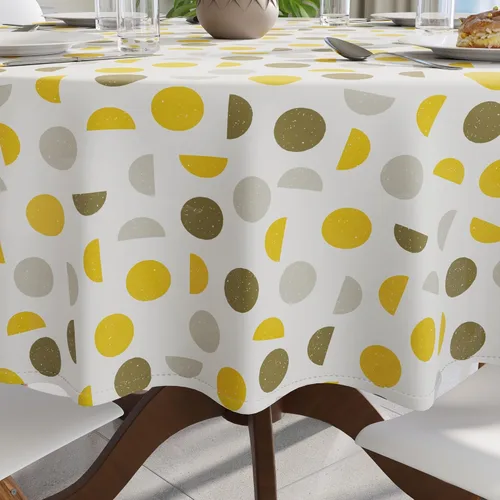 Miniatura 15 de Encasa XO Mantel de comedor – 57 pulgadas – Redondo (4.7 pies) para 4 plazas Algodón, lavable a máquina, mantel redondo Manteles para bodas