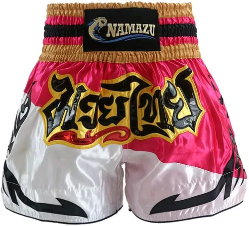Miniatura 3 de NAMAZU Pantalones cortos Muay Thai para hombres y mujeres, pantalones cortos de kickboxing de alta calidad para gimnasio y boxeo.
