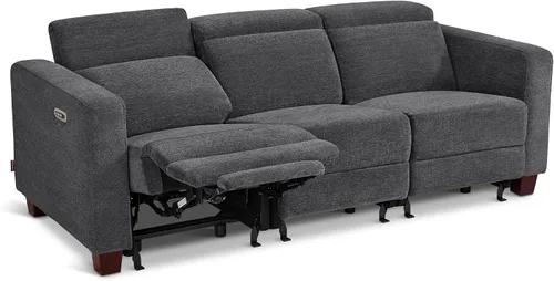 Miniatura 15 de MCombo Sofá Reclinable de 88.6'', Sofá Reclinable Eléctrico Wall Hugger con Reposacabezas Ajustable, Puertos de Carga USB A y C, Patas de Madera