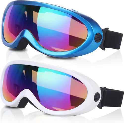 Miniatura 11 de Lentes protectores para esquiar 2 unidades, anteojos protectores para snowboard para niños, niñas, jóvenes, hombres