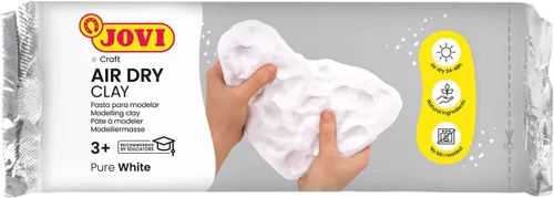 Jovi Arcilla de modelado de secado al aire; 1.1 lb. Blanco, no mancha, perfecta para proyectos de arte y manualidades