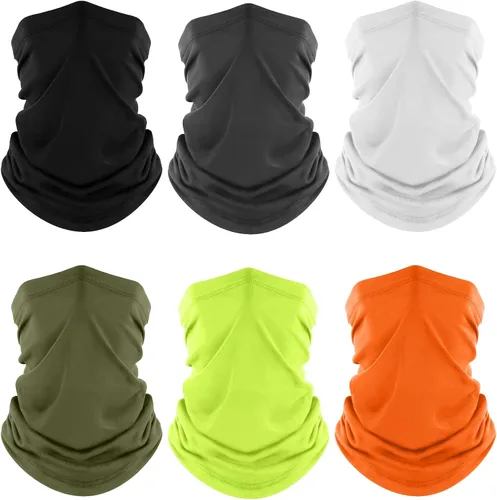Miniatura 11 de Fuinloth Polaina para el cuello, paquete de 6 unidades de máscara facial con protección UV refrescante para hombres y mujeres