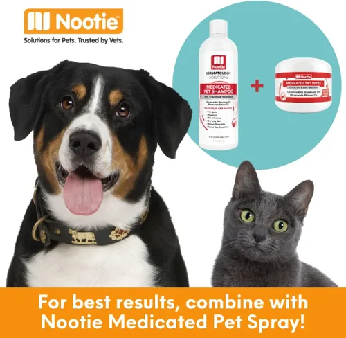 Miniatura 6 de Nootie - Toallitas medicadas para perros, toallitas para mascotas con clorhexidina y miconazol para perros y gatos - Toallitas pequeñas de 2", 60