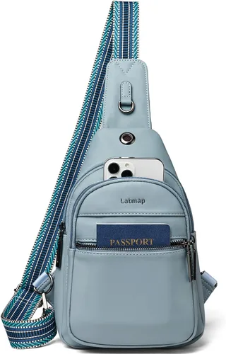 Bolsa bandolera de 7 litros para mujeres y hombres, bolsa cruzada de hombro, mochila, cangurera, bolsa de viaje de piel sintética