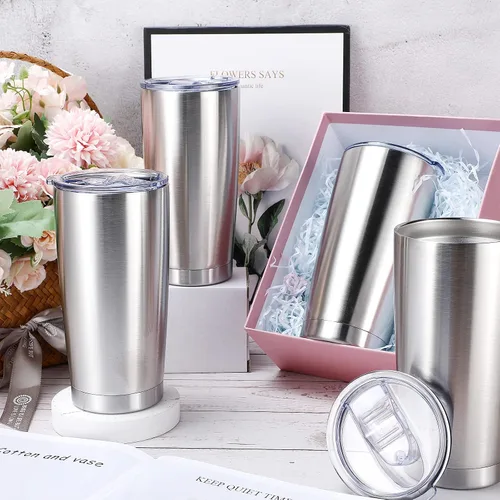 Miniatura 3 de Sieral 36 Paquetes de Vasos de Acero Inoxidable a Granel con Tapa, Aislamiento al Vacío de Doble Pared, Taza de Café de Viaje con Recubrimiento