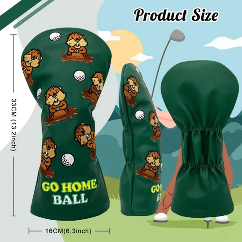 Miniatura 3 de Barudan Golf Groundhog Funda para Cabeza de Driver de Golf Funda para Cabeza 3 Madera Funda Híbrida para Cabeza Funda para Cabeza de Putter - Funda