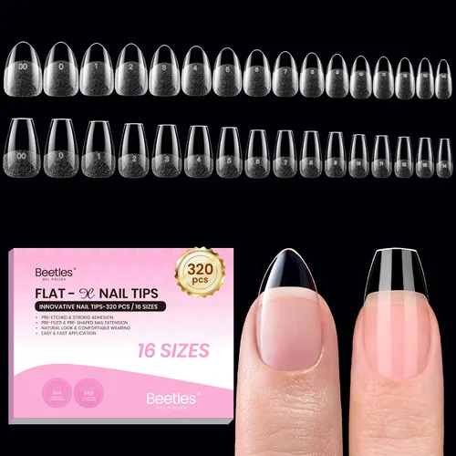Miniatura 30 de Beetles 9 en 1 Pegamento de Gel para Uñas de Acrílico, 2 Piezas de 10ml Super Fuerte Pegamento de Uñas para Puntas de Uñas Postizas Transparentes