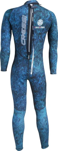 Miniatura 3 de Cressi Traje de neopreno de una pieza para pesca submarina y apnea con almohadilla de carga en el pecho, protección para las rodillas, diseño