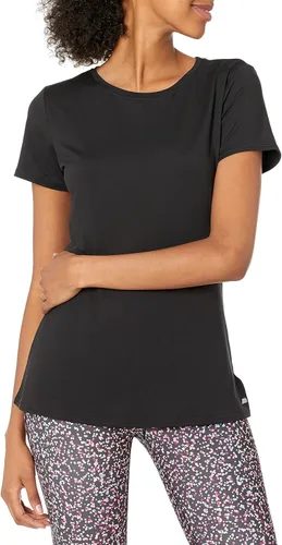 Miniatura 2 de Amazon Essentials Camiseta de manga corta con cuello redondo para mujer, de secado rápido, para entrenamiento, gimnasio, paquete múltiple