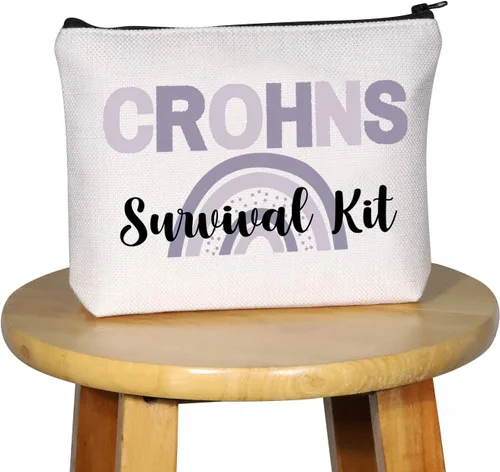 Miniatura 7 de G2TUP Crohns Disease Concientización Regalo Crohns Survival Kit Bolsa de Maquillaje Colitis Guerrero Bolsa Cosmética Regalo Enfermedad Crónica