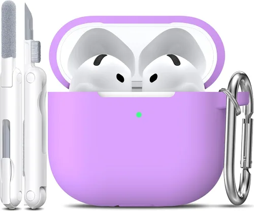 Miniatura 27 de R-fun Funda para AirPods 4 con kit de limpieza, funda protectora completa de silicona suave, compatible con AirPods 4 Gen, verde bosque C Bosque