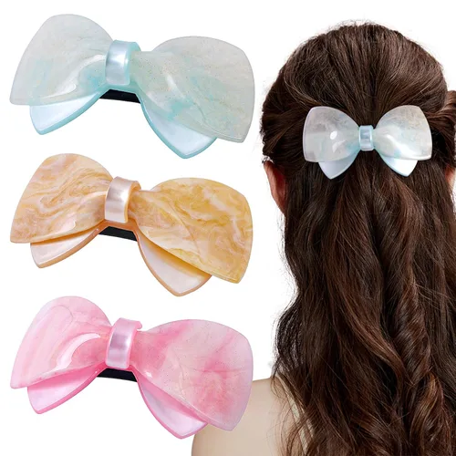 Miniatura 9 de Mistofu Pasadores de pelo de mariposa para cabello fino, pinzas de pelo medianas para niñas y mujeres, accesorios antideslizantes para el cabello