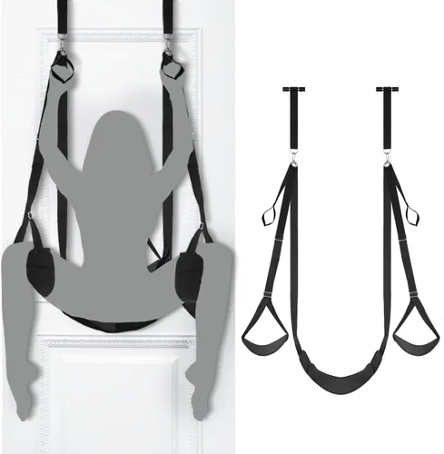 Columpio sexual para puerta con asiento, juguetes sexuales para adultos, eslingas de amor para parejas adultas con correas ajustables, soporta hasta