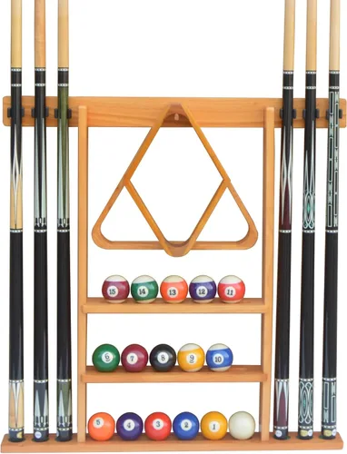 Miniatura 8 de Soporte para tacos de pared, soporte para taco de billar, calidad premium, fabricado en TAIWÁN, madera dura maciza, solo soporte para tacos