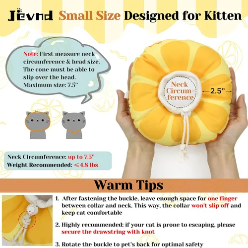 Miniatura 2 de Conos para Gatitos Después de Cirugía 0-6 Meses, Collar de Cono Donut Extra Pequeño para Gatito Suave para Evitar Lamerse el Cuello, Collar