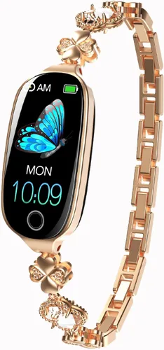 Miniatura 8 de Rastreador de actividad física para mujer, reloj inteligente de fitness con monitoreo del sueño, monitor de frecuencia cardíaca, contador de pasos