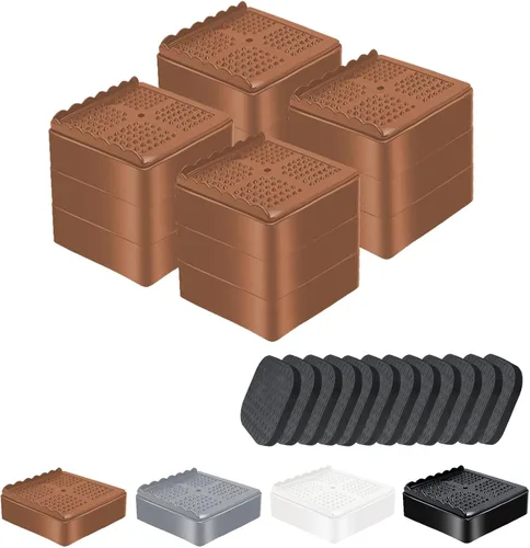 Miniatura 14 de Elevadores de Muebles Resistentes Elevadores de Cama Ajustables Bloques de Elevación 4, 3, 2 pulgadas para Sofá, Sillón, Mesa, Escritorio, Patas