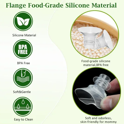 Miniatura 5 de Insertos de brida 17mm 6 piezas Compatibles con sacaleches portátiles Momcozy/Medela/eufy/Spectra/Medela/TSRETE/Lansinoh, para el escudo/brida