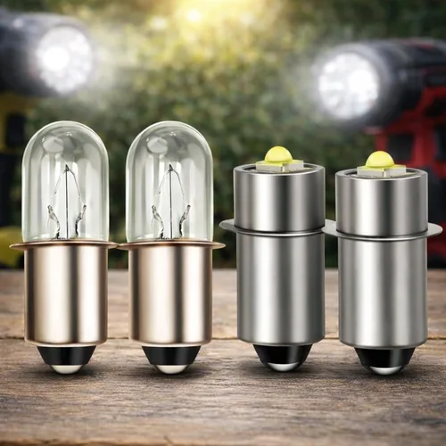 Miniatura 8 de Podoy Bombilla de repuesto para linterna de 3 W y 18 V compatible con Ryobi P704, P703, P700 Reemplazar 780287001, P13.5S Bombilla LED mejorada