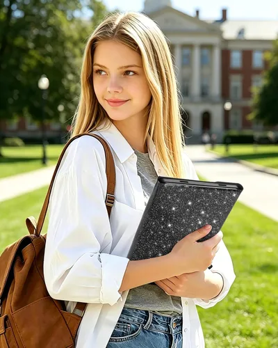 Miniatura 8 de EAMPANG Funda con purpurina y teclado trackpad para Samsung Galaxy Tab A11 Plus/A9 Plus de 11 pulgadas, Smart Touchpad 7 colores retroiluminados