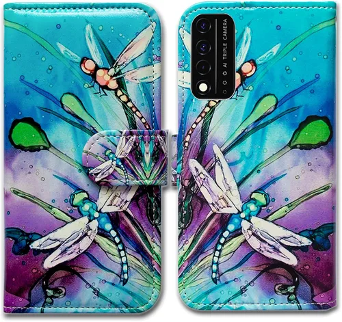 Miniatura 9 de Bcov Funda para Revvl V+ 5G, diseño de pájaro negro y verde con tapa para teléfono con ranura para tarjetero y soporte para T-Mobile ReVVL V Plus 5G